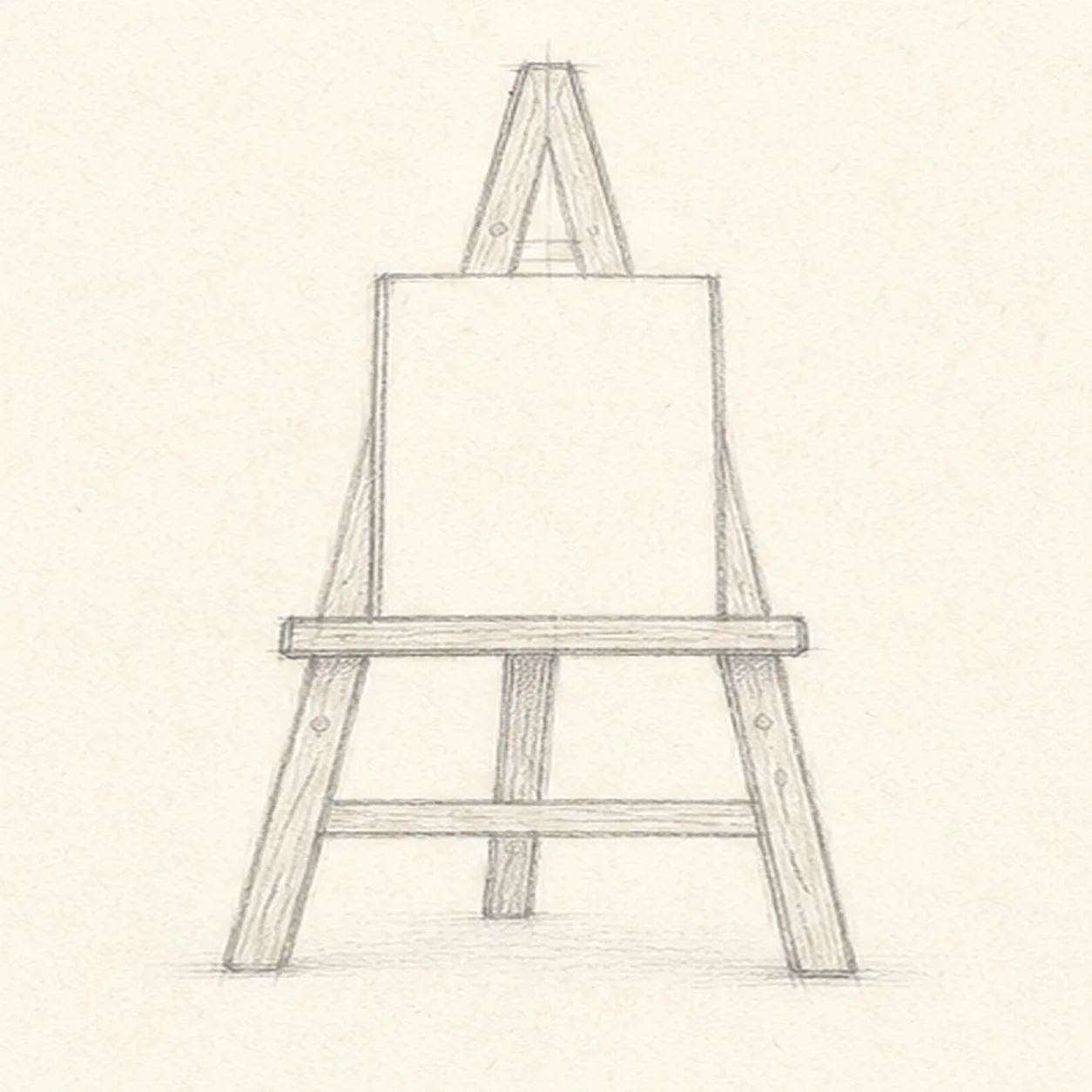 Add wooden details stage for how to draw an artist easel
