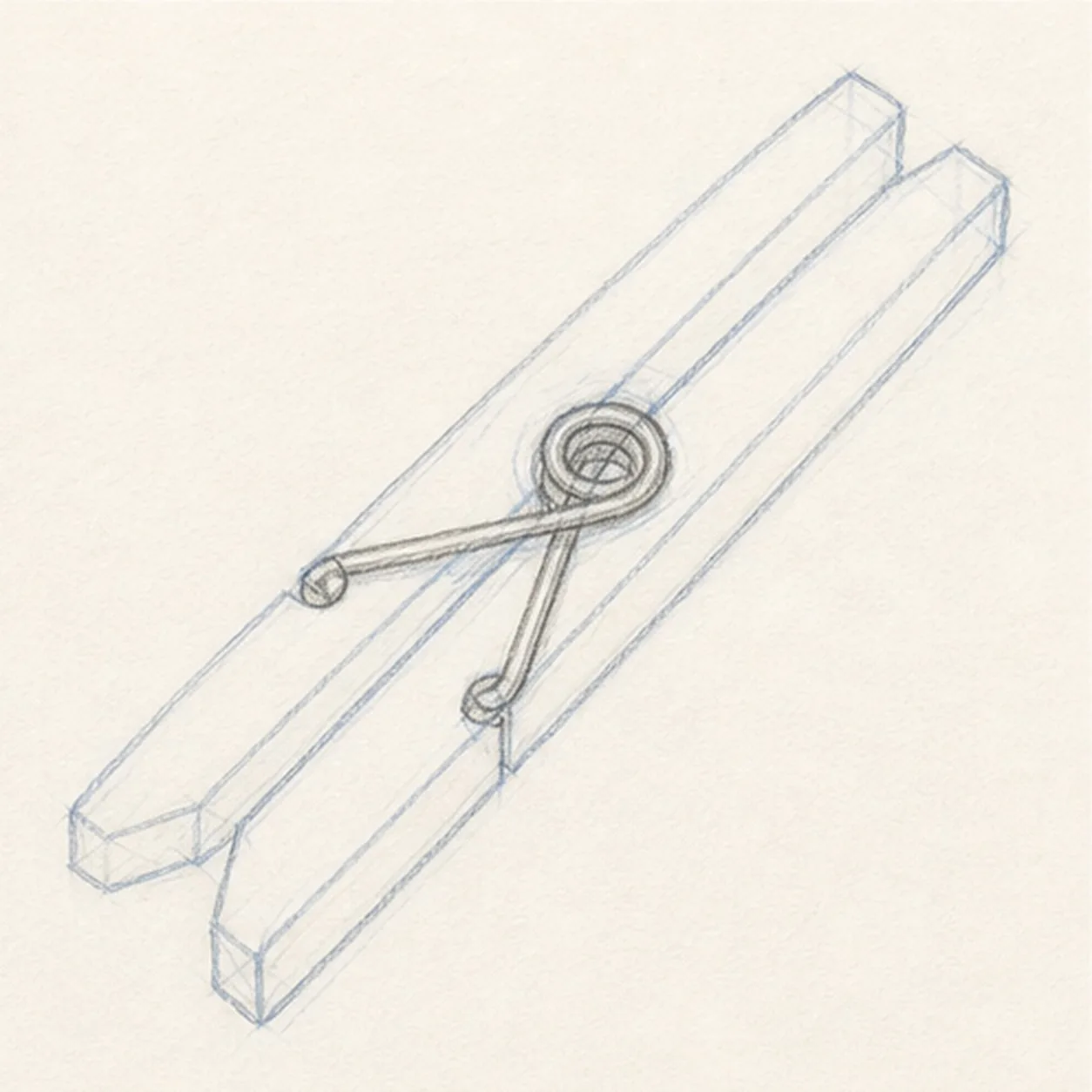 Set the spring stage for how to draw a clothespin