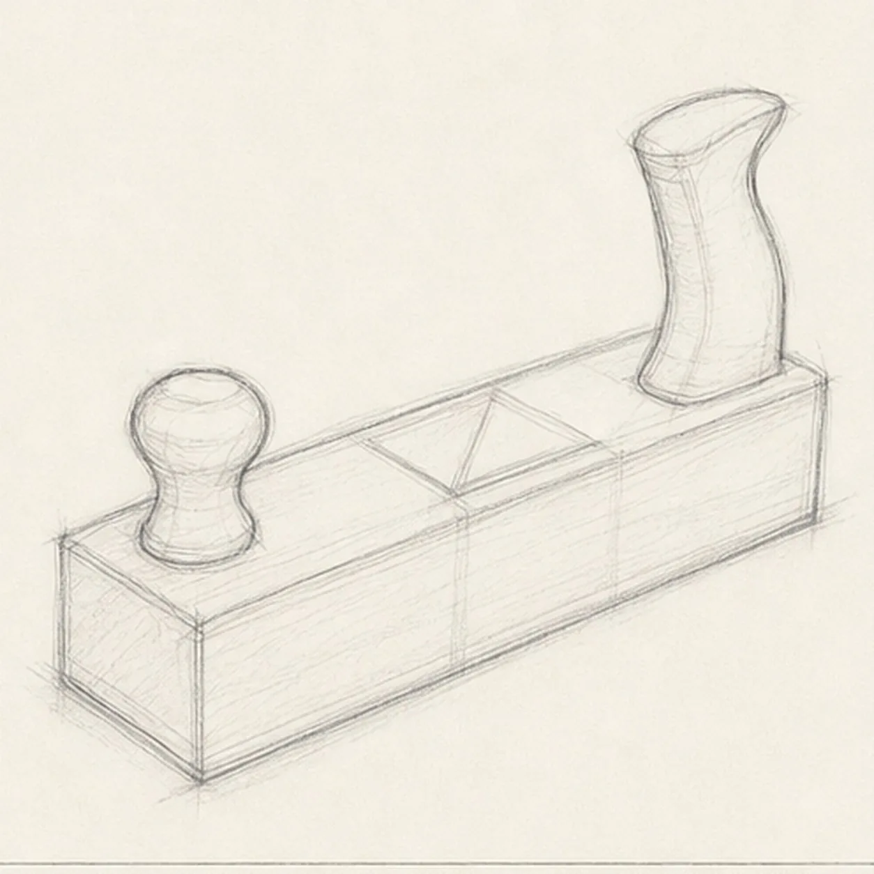 Shape the tote and front knob stage for how to draw a hand plane and shaving