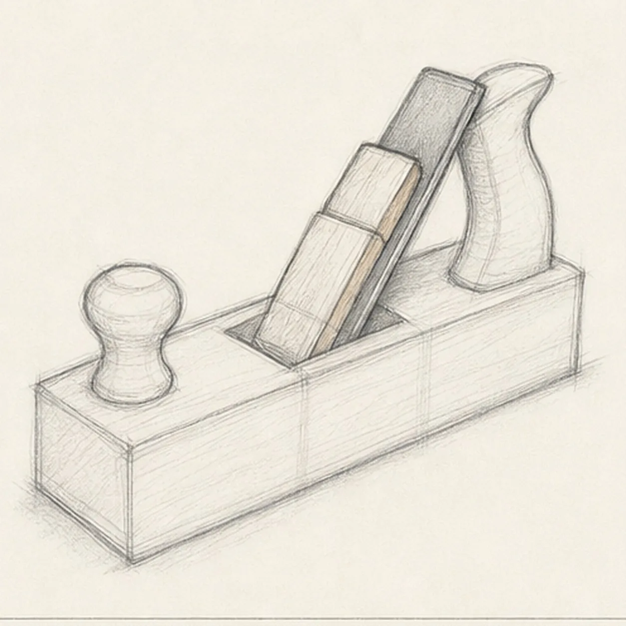 Fit the iron and wedge stage for how to draw a hand plane and shaving